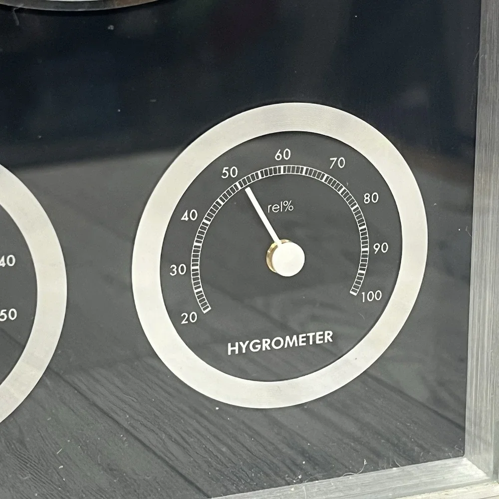 Bulova B7590 Desk Clock Weather Station with Thermometer & Hygrometer